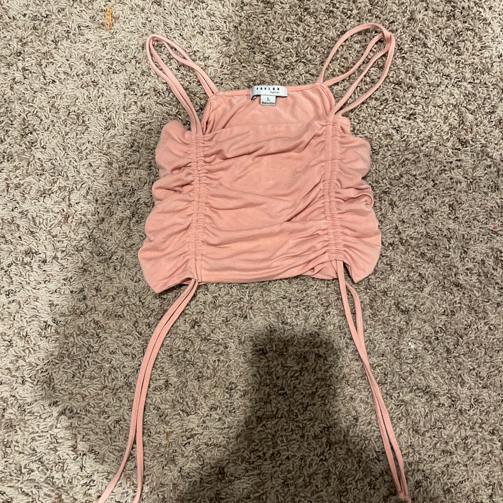 Woman’s size large crop top with adjustable straps
